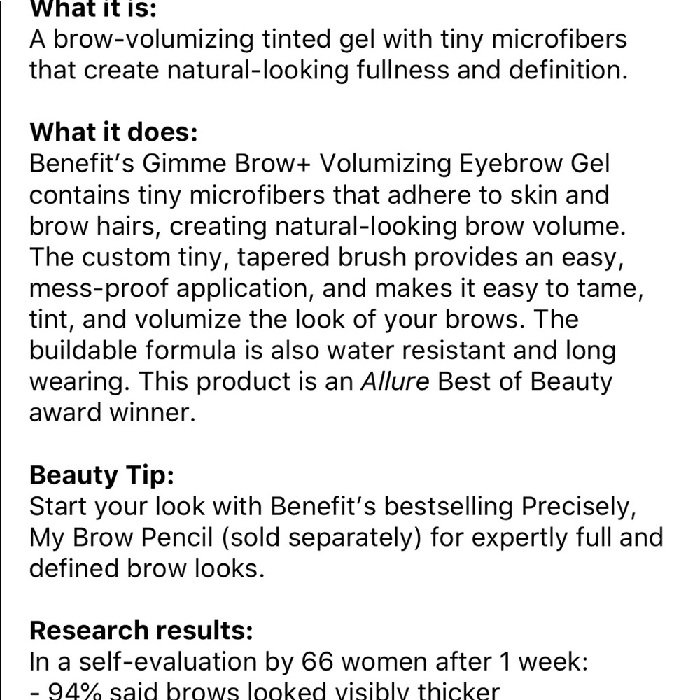 Benefit Gimme Brow in #4 Warm Deep Brown NIB! - Picture 5 of 6